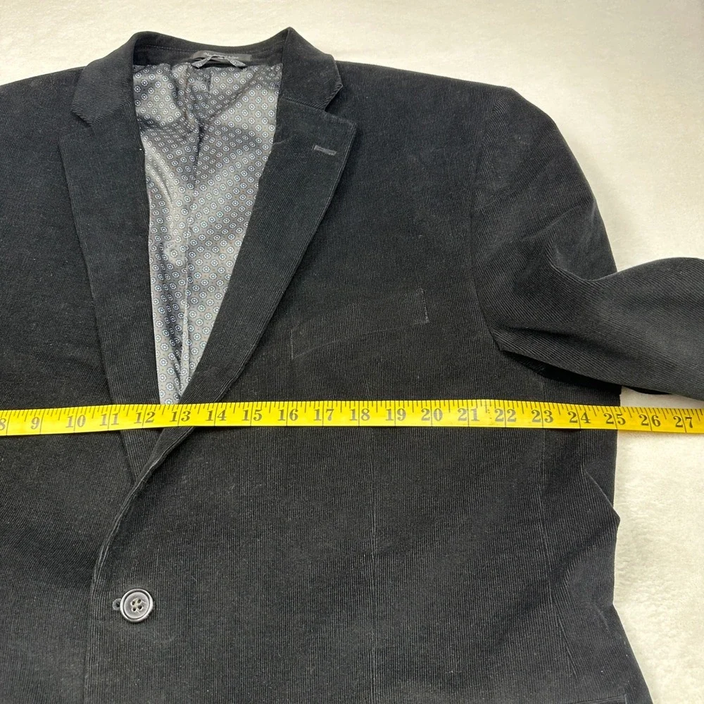 Lauren Ralph Lauren Men Black Corduroy Sport‎ Coat Blazer Elbow Patches Size XL